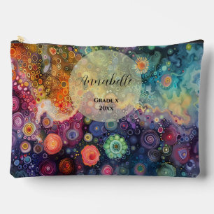 Beautiful Whimsical Colourful Back to School Accessory Pouch