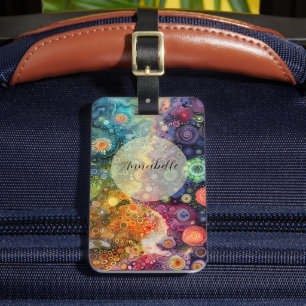 Beautiful Whimsical Colourful Back to School  Luggage Tag