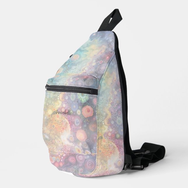 Beautiful Whimsical Colourful Back to School  Sling Bag (Right Corner)