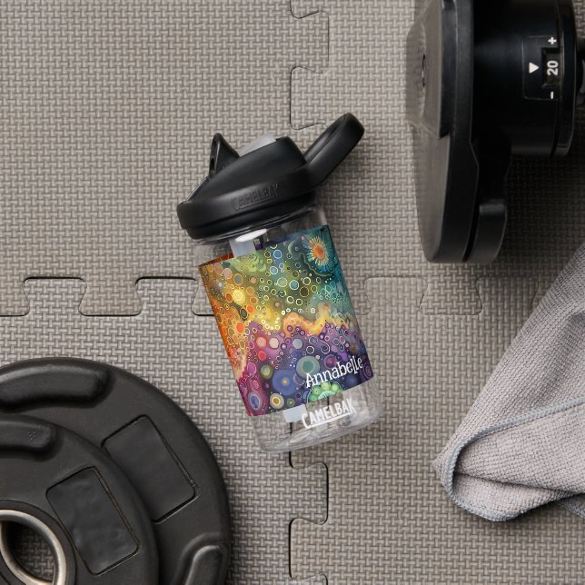 Beautiful Whimsical Colourful Back to School  Water Bottle (Gym)