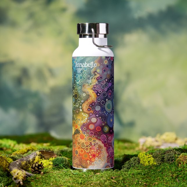 Beautiful Whimsical Colourful Back to School  Water Bottle (Outdoor)