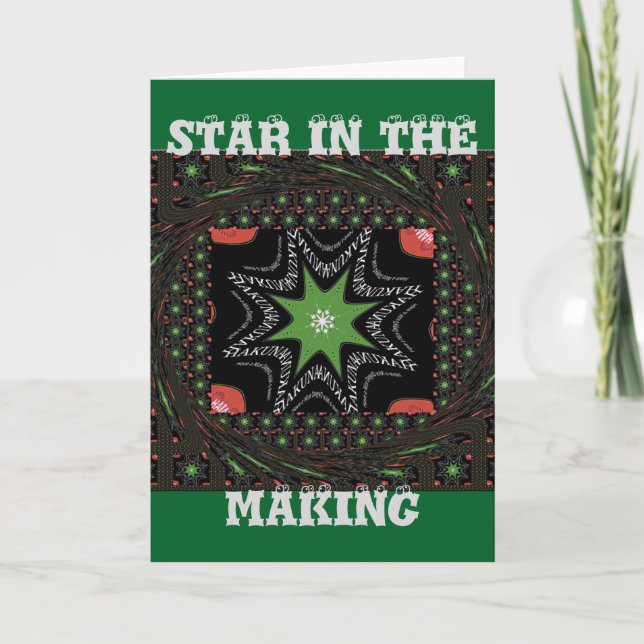 Beautiful Whirling stars background Print vector  Card (Front)