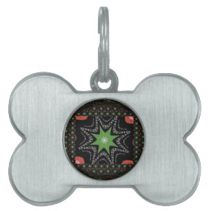 Beautiful Whirling stars background Print vector  Pet ID Tag