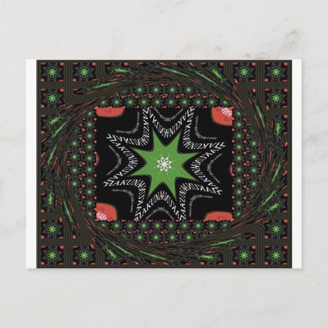 Beautiful Whirling stars background Print vector  Postcard (Front)