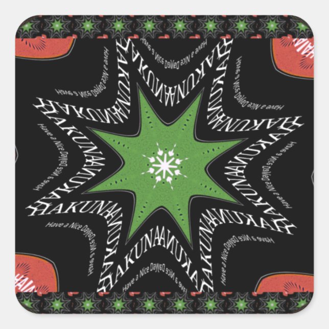 Beautiful Whirling stars background Print vector  Square Sticker (Front)