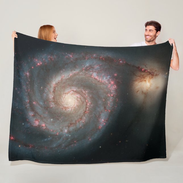 Beautiful  Whirlpool Galaxy Fleece Blanket (In Situ)
