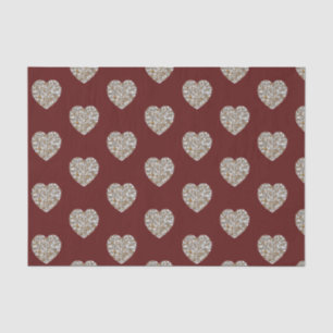 Beautiful White and Gold Marble Texture heart Tissue Paper