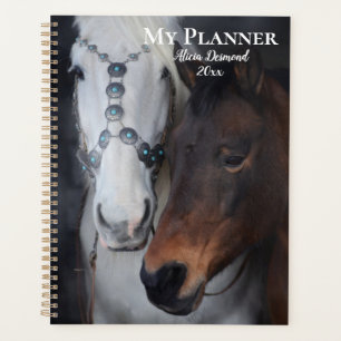 Beautiful White Arabian Horse with Colt Planner