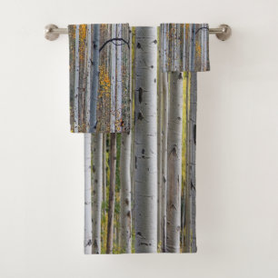 Beautiful White Birch Trees, Forest, Country Bath Towel Set