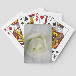 Beautiful White Carnation Playing Cards