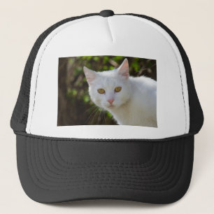 Beautiful White Cat Trucker Hat