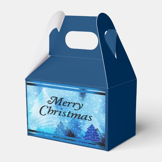 Beautiful, White Christmas Favour Box (Front Side)