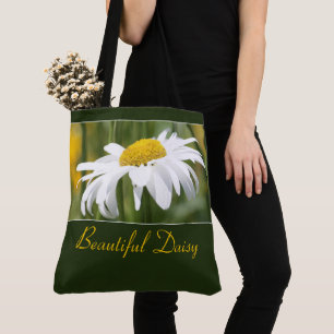 Beautiful White Daisy Flower Tote Bag