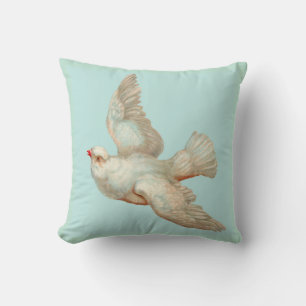 beautiful white dove cushion
