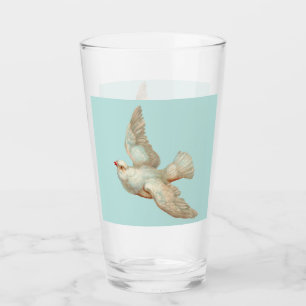 beautiful white dove glass