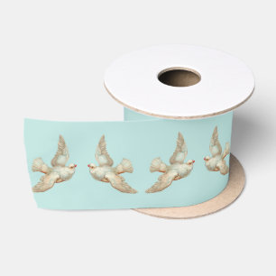beautiful white dove satin ribbon