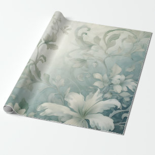 Beautiful White Floral Wrapping Paper