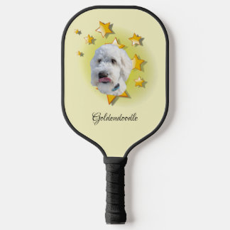 Beautiful White Goldendoodle is a Star  Pickleball Paddle