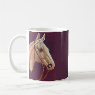 beautiful white horse coffee mug