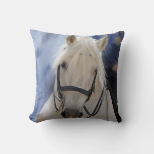 Beautiful White Horse Cushion