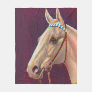 beautiful white horse fleece blanket