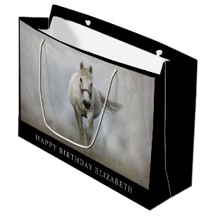 Beautiful white horse Large Gift Bag