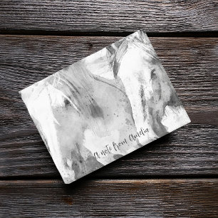 Beautiful White Horse Personalised Post-it Notes