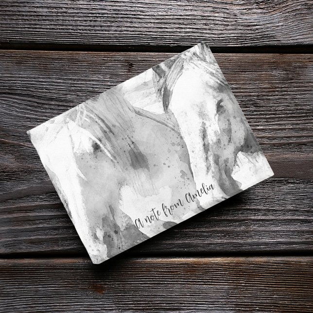 Beautiful White Horse Personalised Post-it Notes (Creator Uploaded)