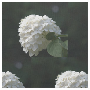 Beautiful White Lime Hydrangea Floral Fabric