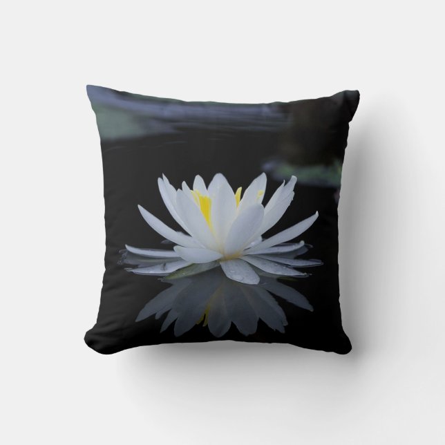 Beautiful White Lotus,Landscape Cushion (Front)