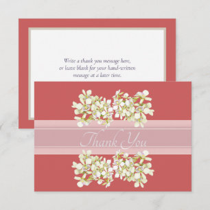 Beautiful White Orchid Clusters Modern Thank You Card