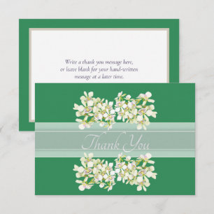 Beautiful White Orchid Clusters Modern Thank You Card