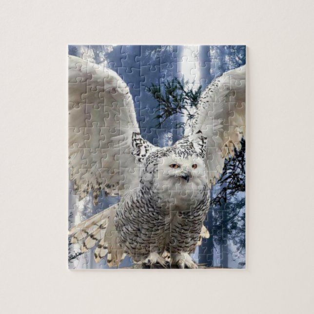 beautiful white owl puzzle (Vertical)