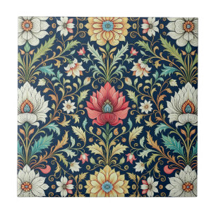 Beautiful White & Pink Flowers Floral Pattern Ceramic Tile