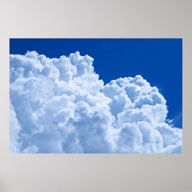 Beautiful white puffy clouds poster (Front)