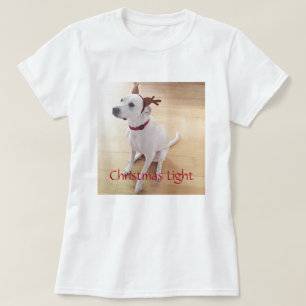 Beautiful White Reindeer Puppy Dog Christmas T-Shirt