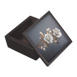 Beautiful White Rose Gift Box<br><div class="desc">White Roses Golden Leaves Decorative Gift Box</div>