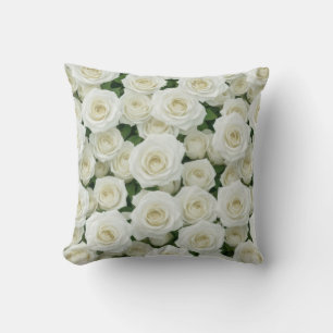 Beautiful White Roses Cushion
