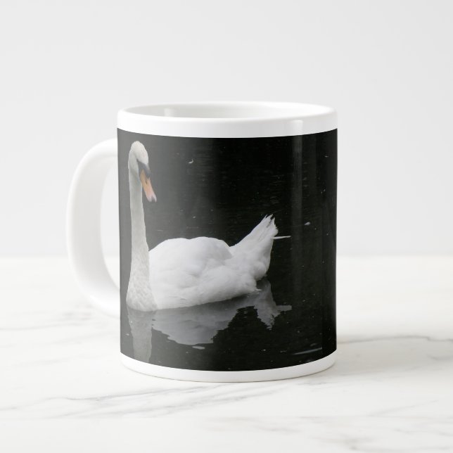 Beautiful White Swan Mug (Front Left)