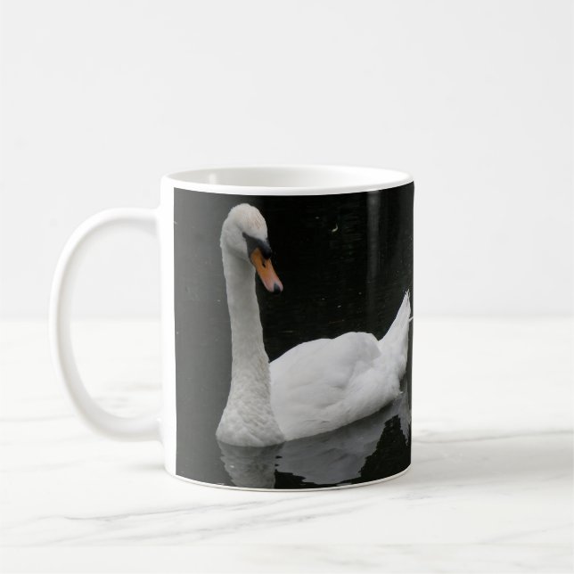 Beautiful White Swan Mug (Left)