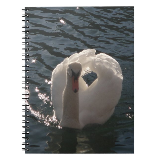 Beautiful white swan notebook (Front)