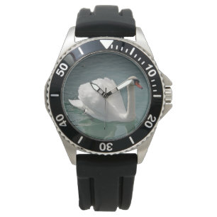 Beautiful white swan watch
