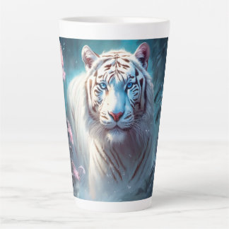 Beautiful White tiger Latte Mug