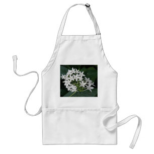 Beautiful White Tropical Flowers Apron