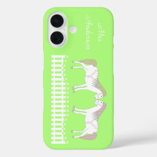 Beautiful White Wedding Horses Custom iPhone 16 Case