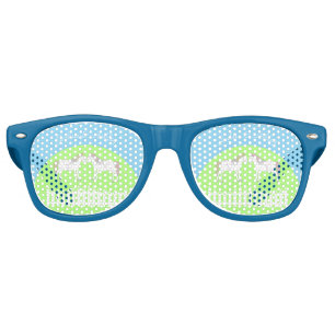 Beautiful White Wedding Horses Custom Retro Sunglasses