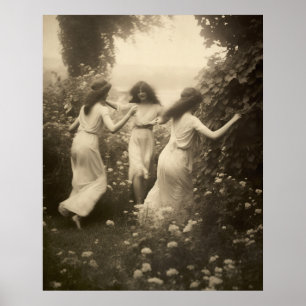 Beautiful wichy vintage girls  poster