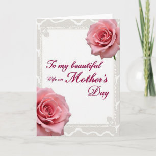 Beautiful Wife Mothers Day Card