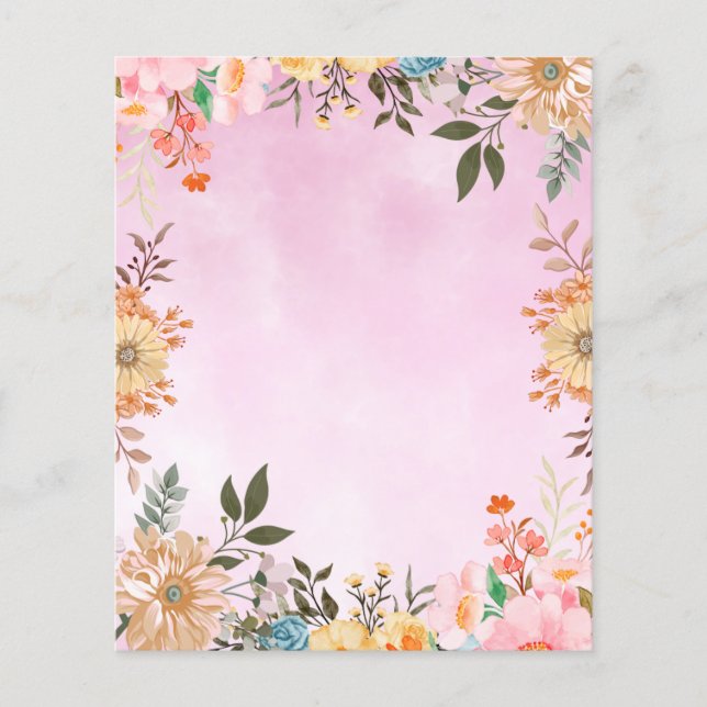 Beautiful Wild Colourful Flowers (Front)