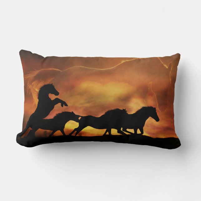 Beautiful Wild Horse Throw Pillow (Front)